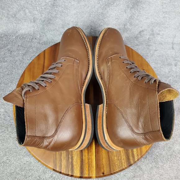 Thursday Boots Men's US 11.5 Brown Leather Lace Up Ankle Comfort Casual - Picture 5 of 13